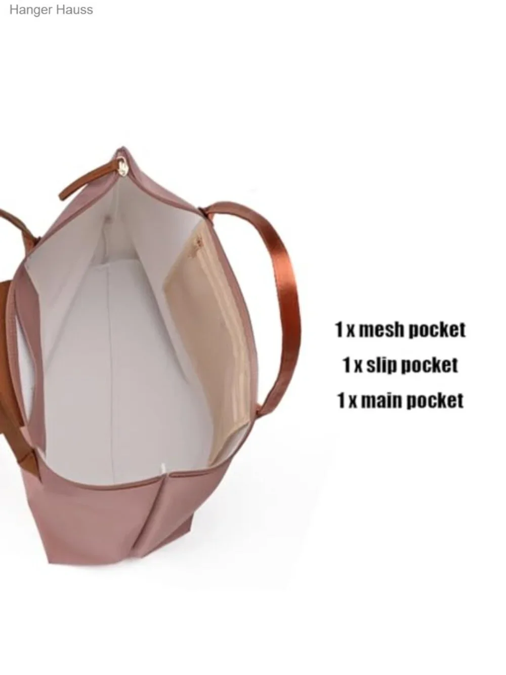Nylon Tote Bag for Women - Foldable Shoulder Bag with Zipper, Laptop Tote
